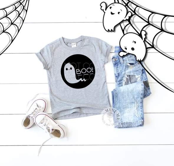 Halloween T-shirt Bella Canvas Unisex Toddler Tee 3T Ghost Boo Trick Or Treat