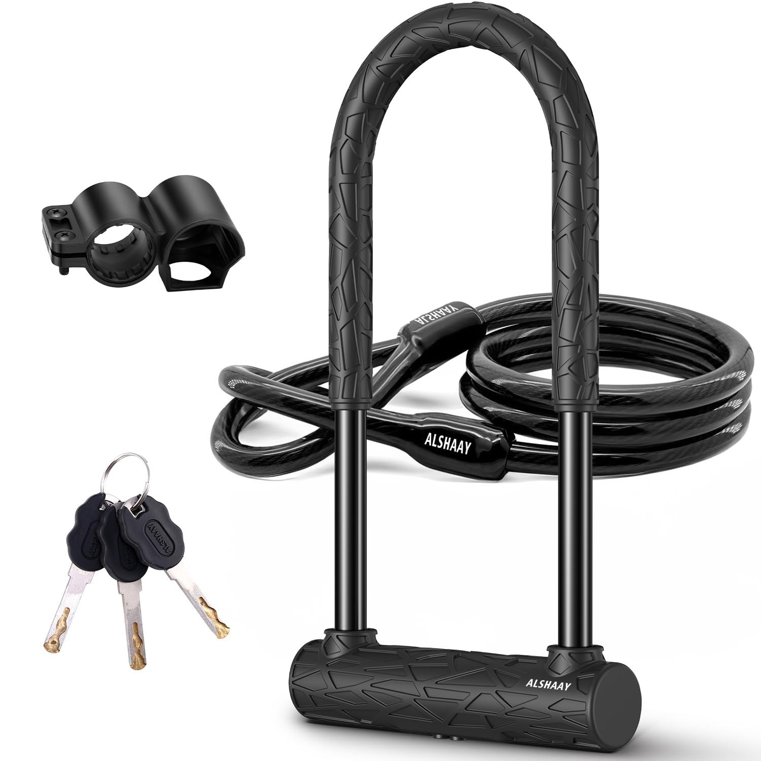 Heavy Duty Bike U Lock - Super Strong 12 Ton Shear, 20mm U Shape Lock Anti-Th...