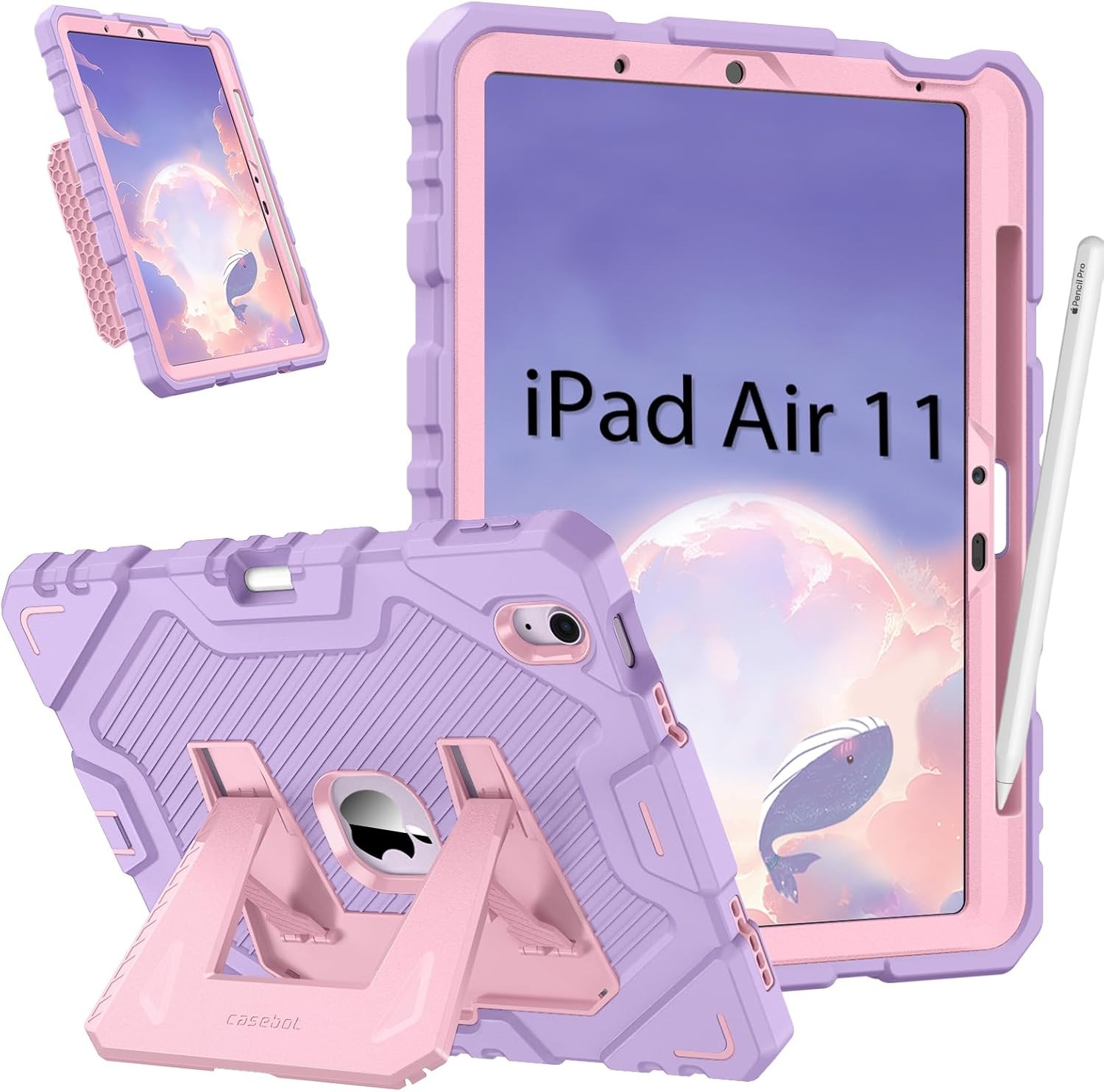 Case for iPad Air 11-inch M4/M3/M2 (2026/2025/2024) Fully-Body Heavy Duty Cover