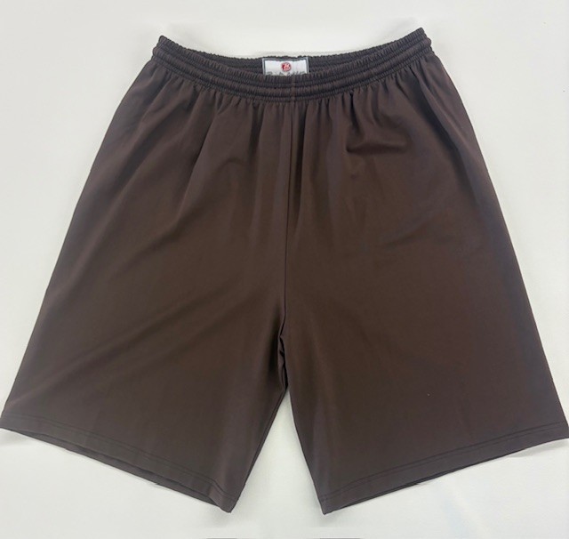 9" MOISTURE MANAGEMENT SHORTS-BROWN-LARGE