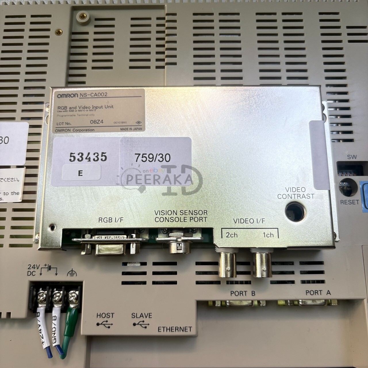 NS-CA002 OMRON, RGB/Video Input Unit , Expadite ship Tested.