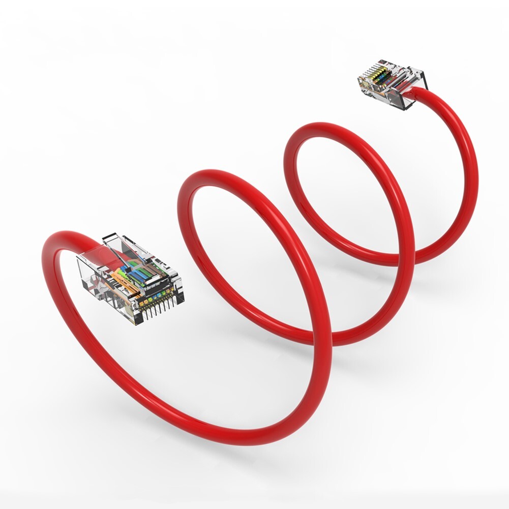 4FT Cat6 RJ45 Ethernet LAN Network UTP Non-Booted Patch Cable Copper 24AWG Red