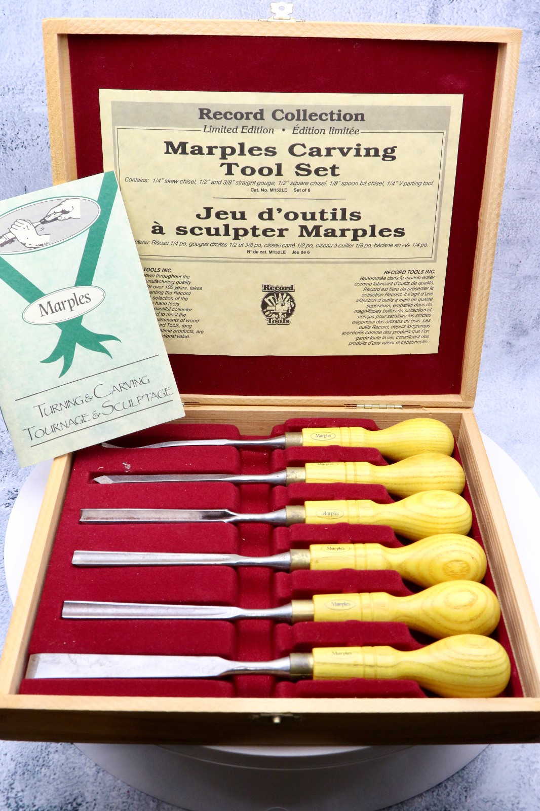 RECORD LIMITED EDITION M152LE MARPLES CARVING TOOL 6 PIECE SET