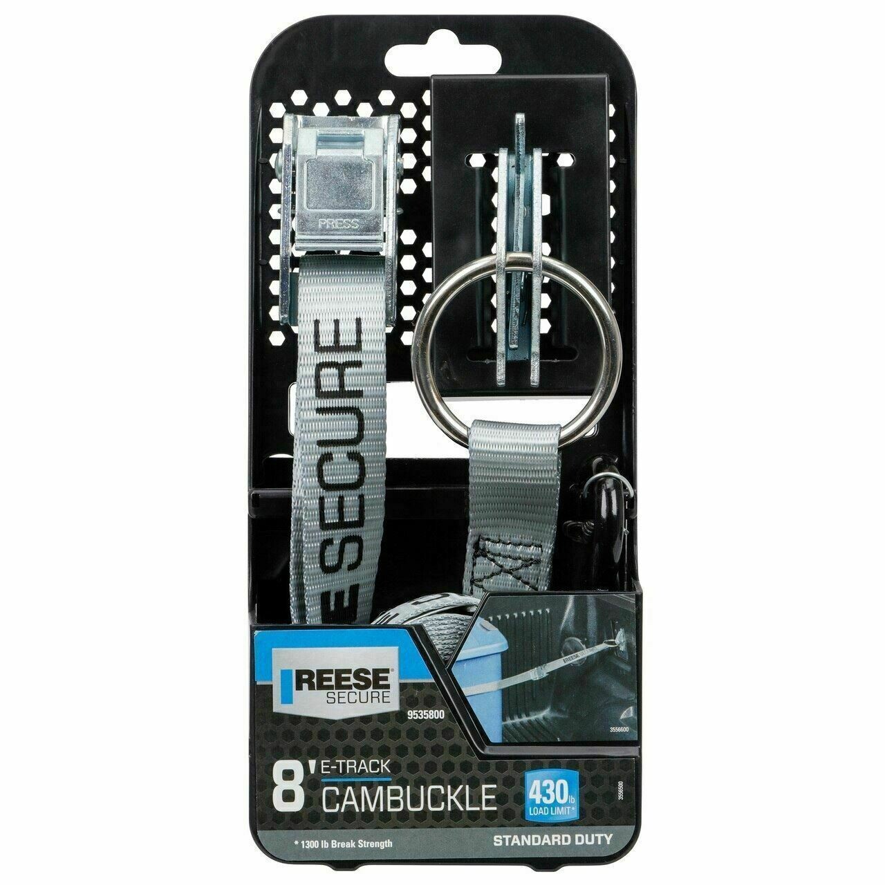 Reese Secure 8’ Foot E-Track Cambuckle Straps 430lb Standard Duty Weather Resist