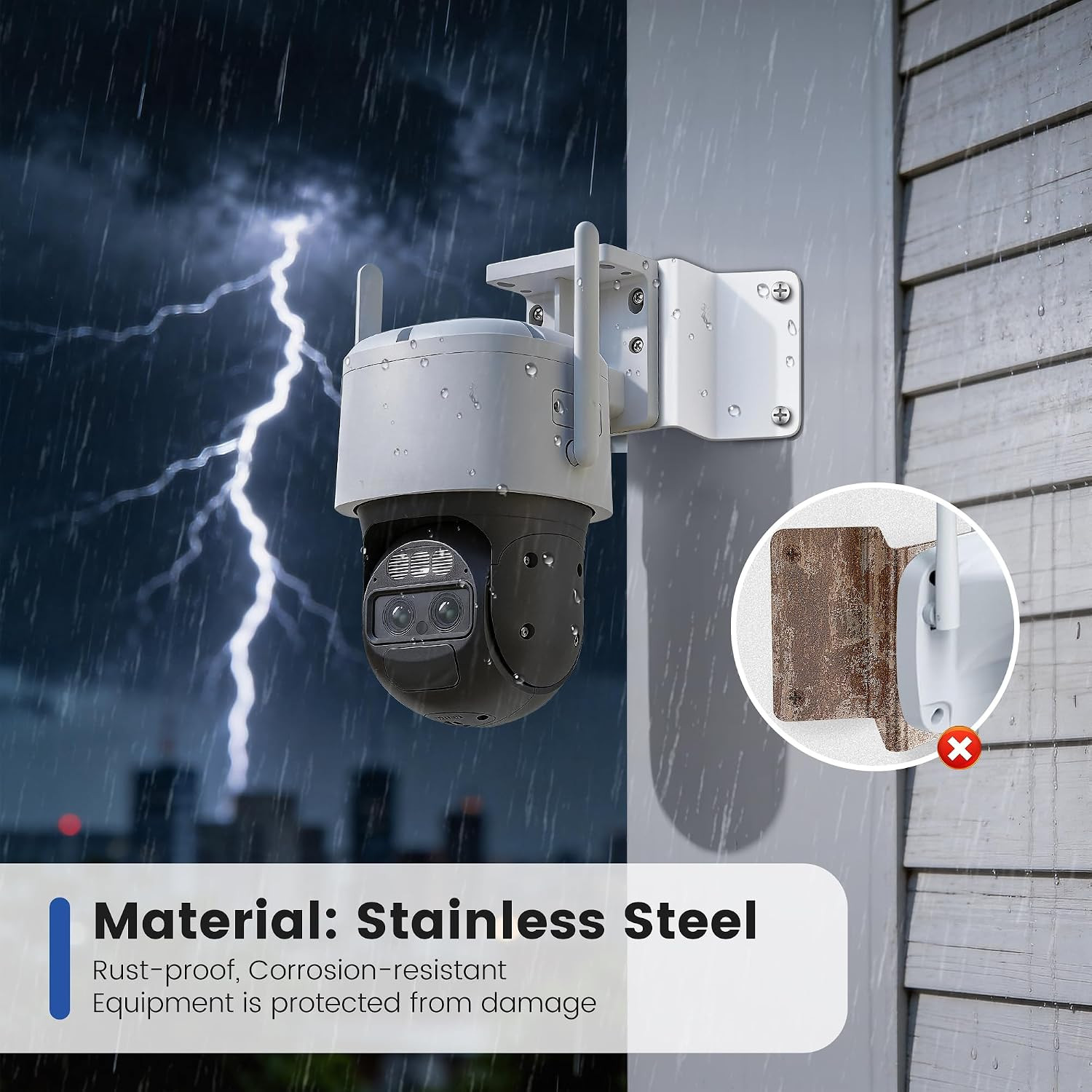 1 Pack Metal Mounting Corner Bracket for Security Camera, Wall Corner Mount