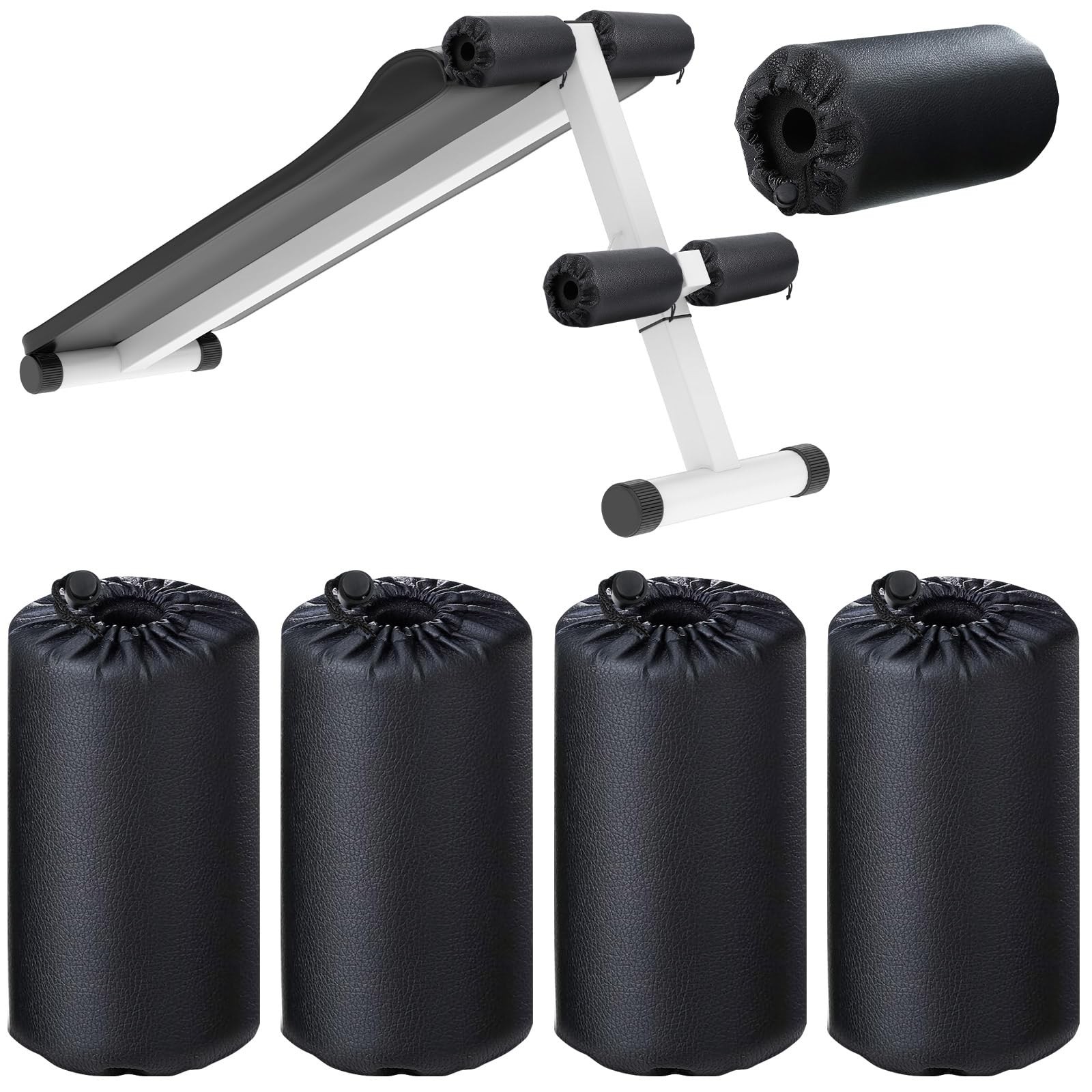 4PCS Foam Foot Pads Replacement For Weight Bench Inversion Table Gym Equipment