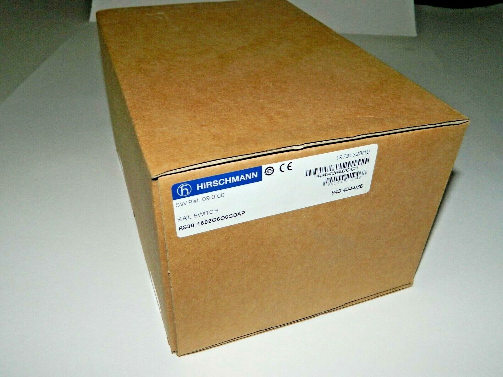 NEW sealed HIRSCHMANN RS30-1602O6O6SDAP INDUSTRIAL ETHERNET RAIL SWITCH 16 Ports