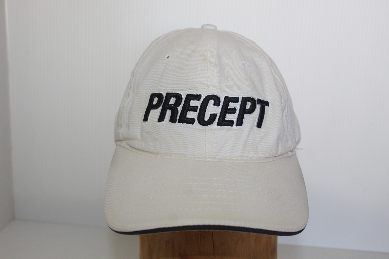 Precept U-Tri White Baseball Cap Hat Adjustable Strap Made in Mexico