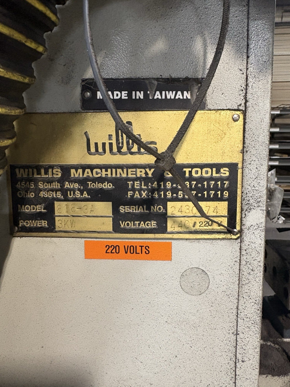 Willis Surface Grinder