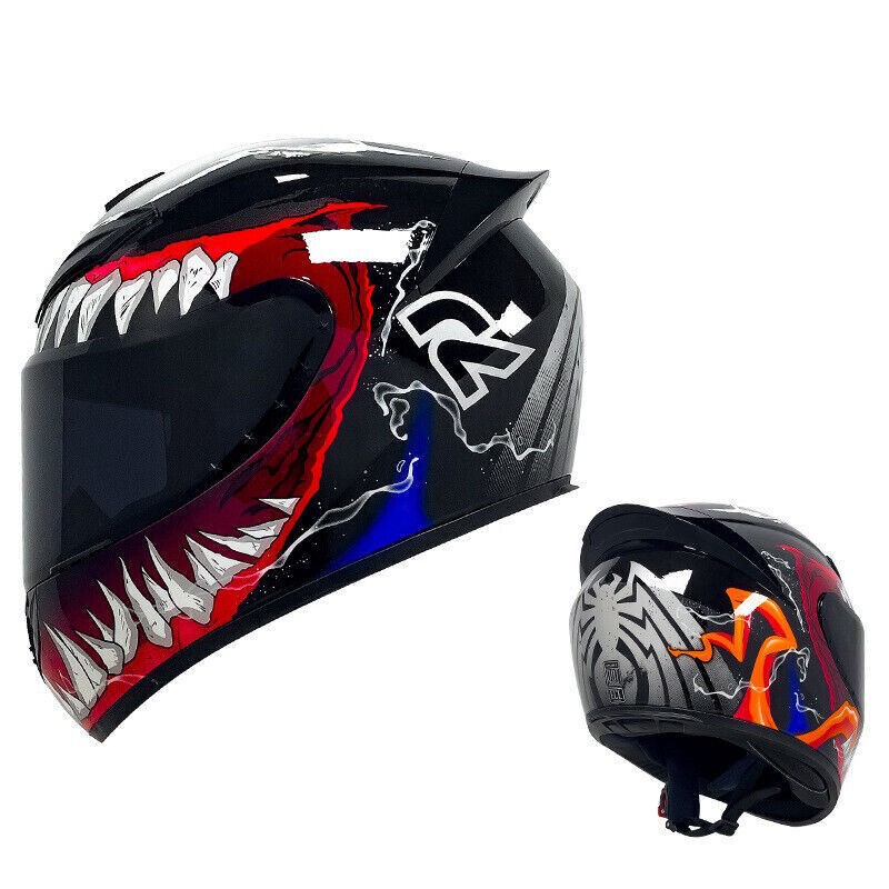 Motorcycle Helmet Full Face with Black Visor Motocross Racing  ECE Approved