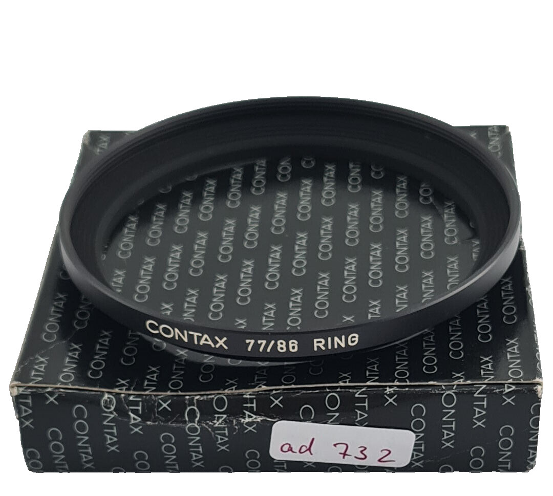 Contax 77/86 Ring Adapter Planar 1.2/55 55 1.2/85 Filter E86 on Lens E77 New New