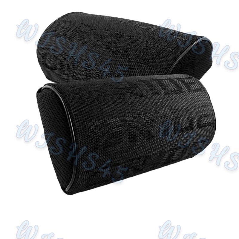 2PCS Black Gradation JDM Bride Neck Headrest pillow Fabric  Racing seat material