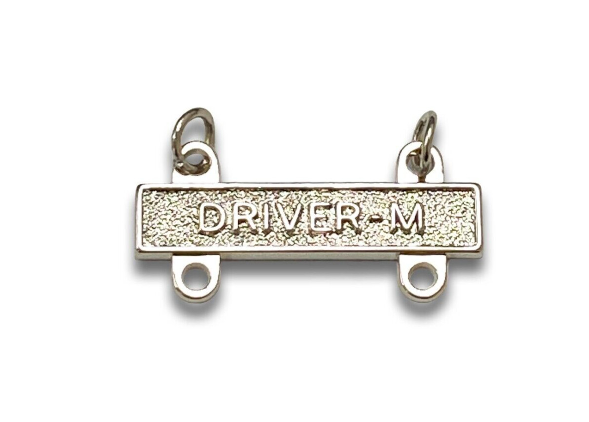U.S. Army Driver "M" Qualification Bar Brite Finish (each)