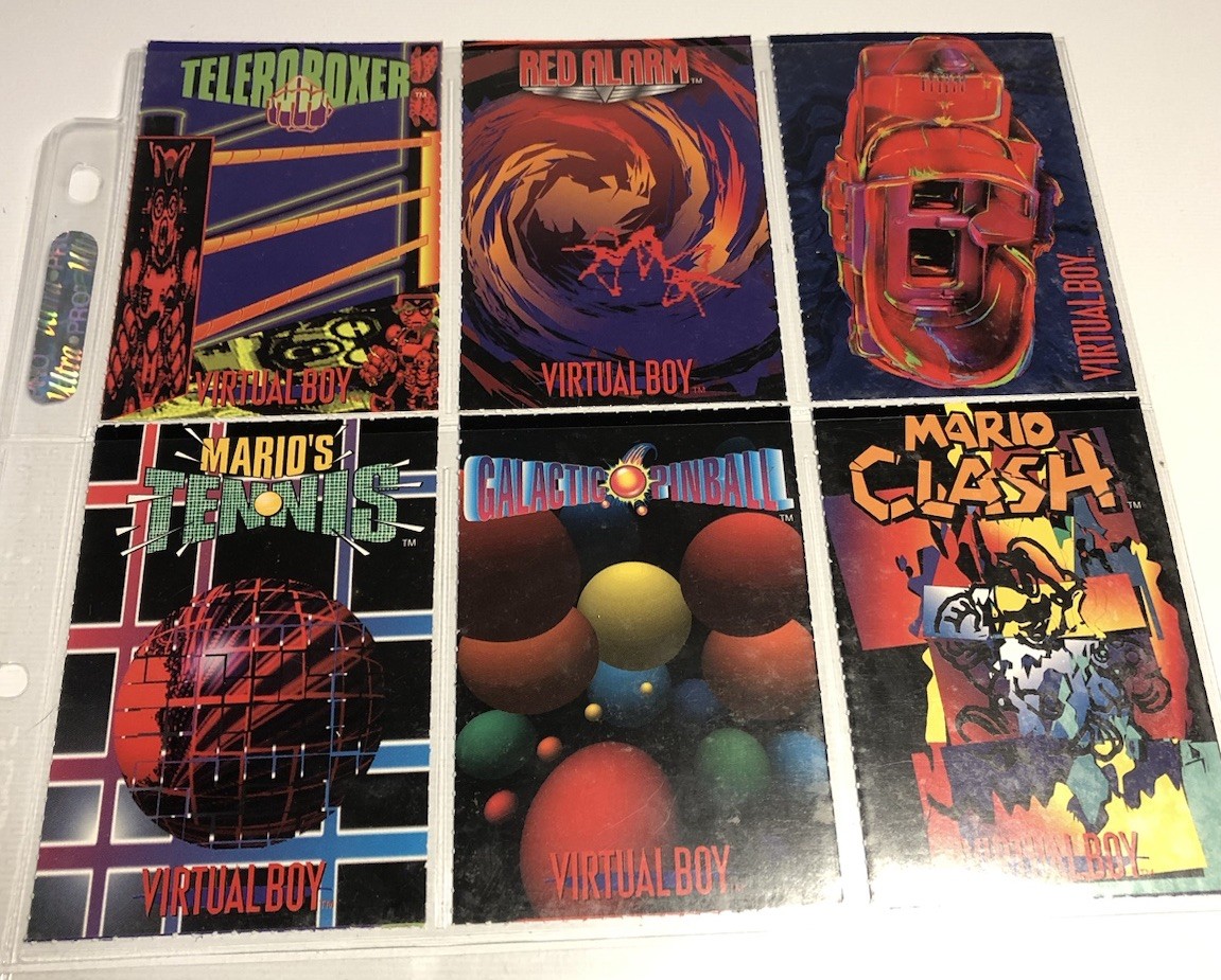Vintage 1995 Nintendo Power Virtual Boy 6 Trading Cards - See Photos!
