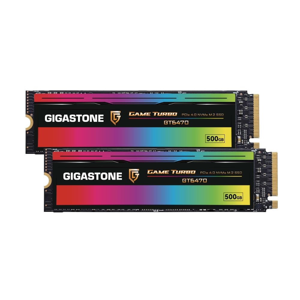 Gigastone Game Turbo PCIe 500GBx2, Gen4 NVMe SSD 500GB 2-Pack
