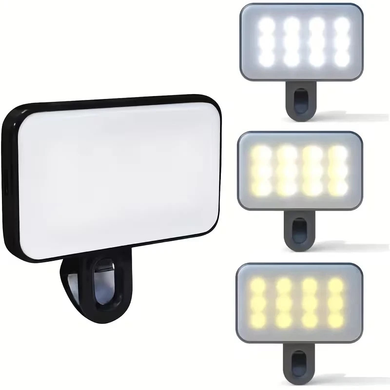 LED Selfie Ring Light Clip-On for Phone Laptop | Video Call & Streaming