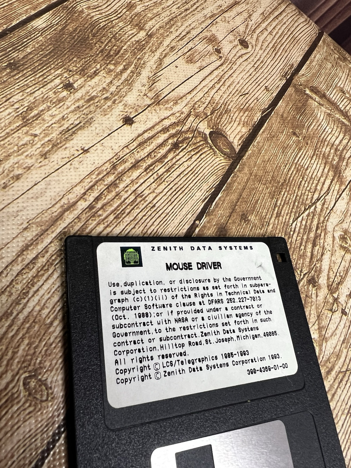Heath Zenith Data Systems Mouse Driver Floppy Disc