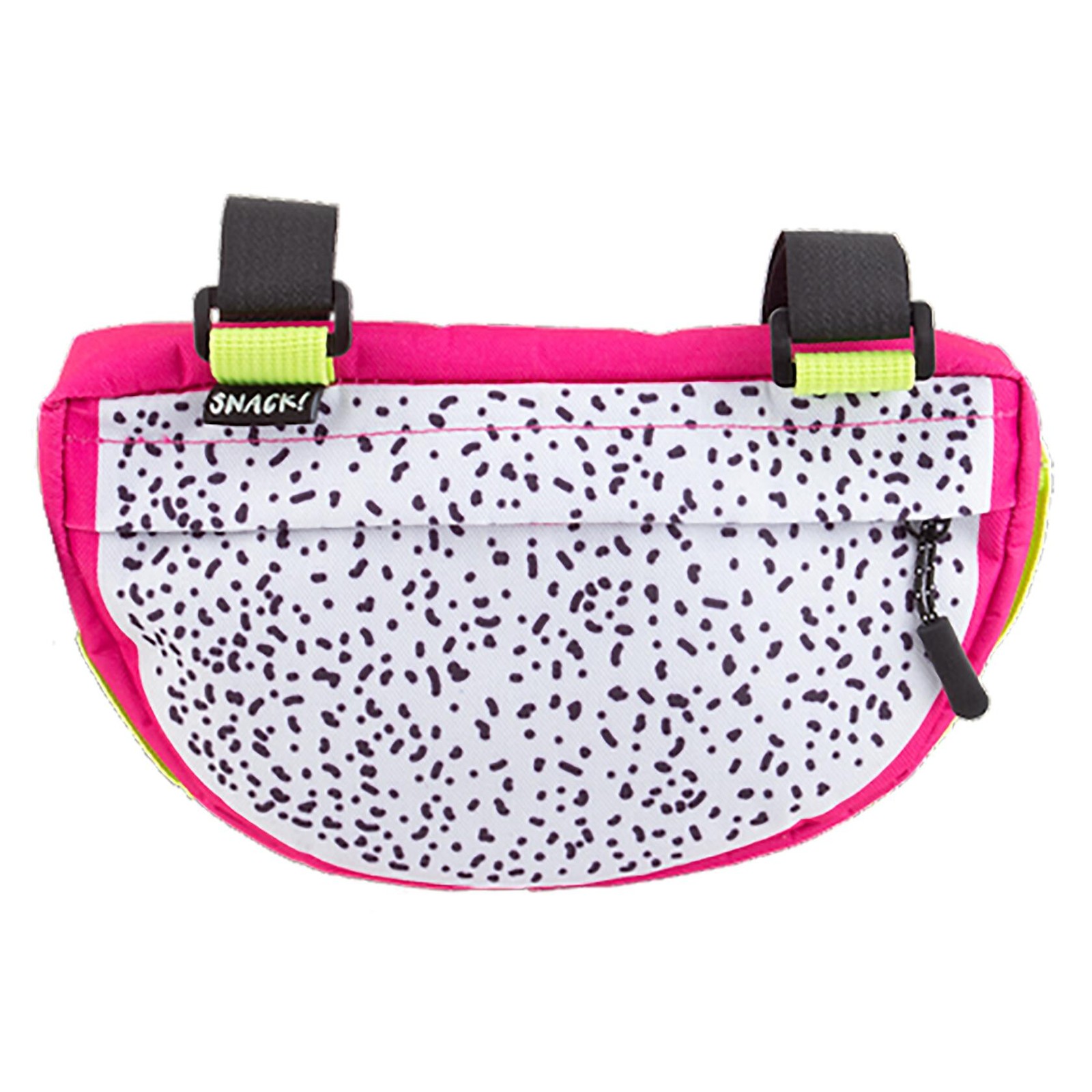 Snack! Cycling Bike Frame Bag w/ Zipper Pocket: Dragon Fruit Pink