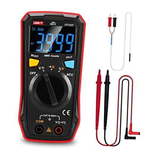 Residential Multimeter Kit Digital Voltmeter Ohm Meter 4000 Counts Auto UT123T