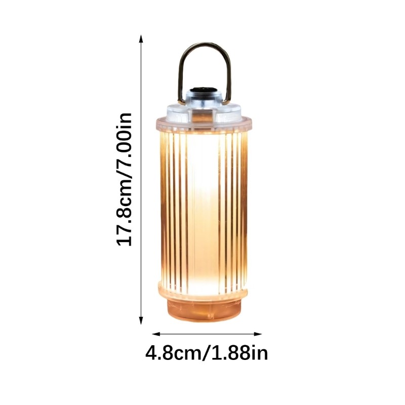 Rechargeable LED Hanging Camping Bottle Light Lamp with Eight Lighting Modes