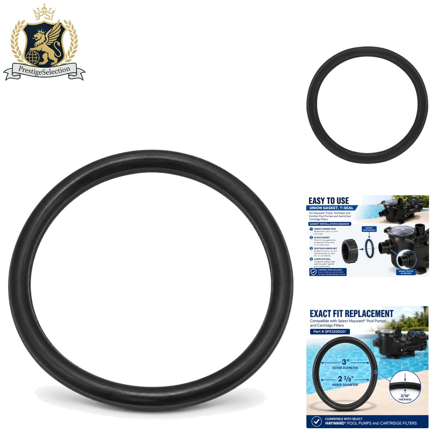 4-Pack Union Gasket T-Seal for Hayward Pool Pumps - Ultimate Compatibility