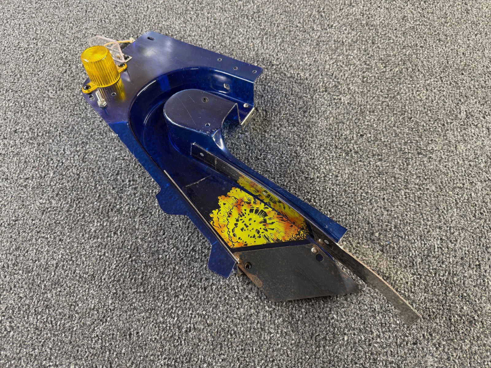 Gottlieb Barb Wire Pinball Machine Playfield Blue Plastic Ramp Assembly ORIGINAL