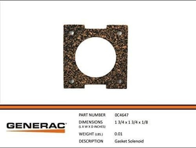 Generator Solenoid Gasket 0C4647