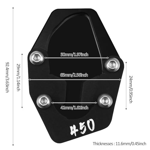 For HIMALAYAN 450 Himlayan 450 2024 2025 Kickstand Base Plate Motorcycle BLACK