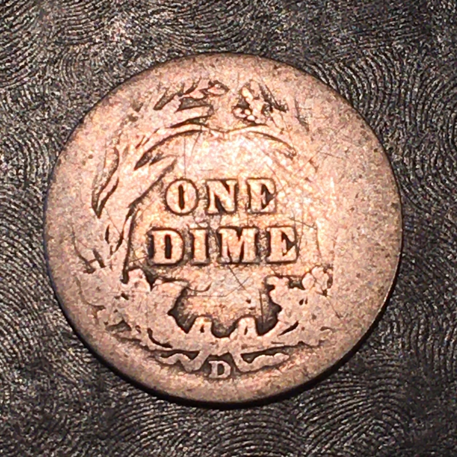 1911-D Silver Barber Dime - High Quality Scans #N224