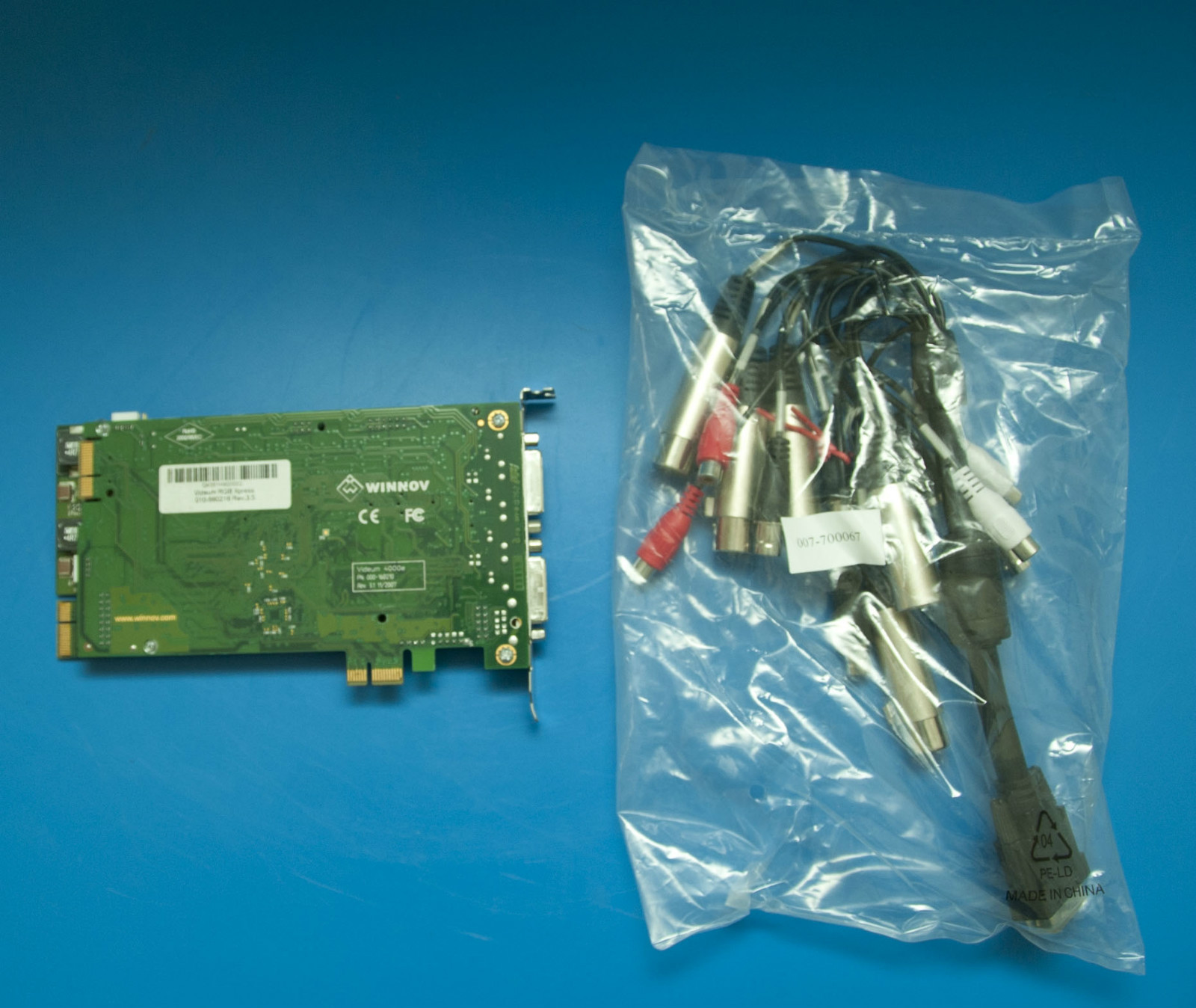 Winnov Videum 4000e Video/Audio Capture Card 010-560216 /VO DVI Cable 007-700067