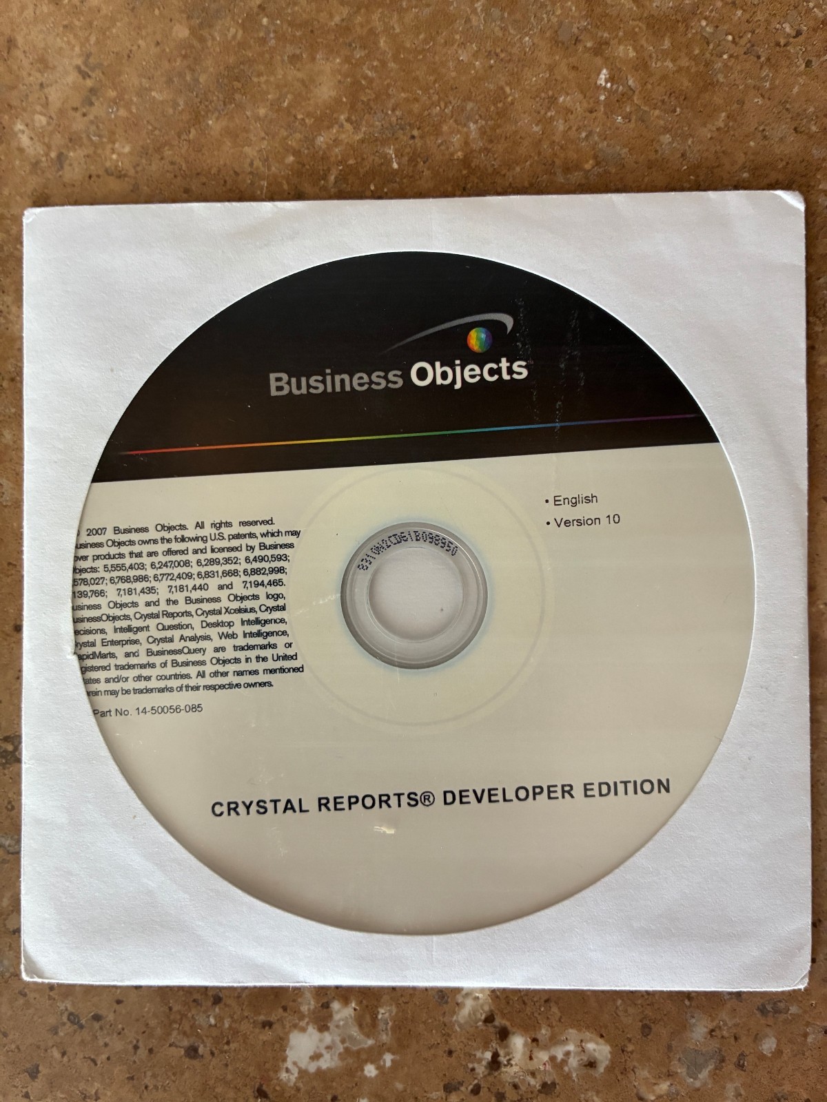 Crystal Reports Developer Edition Version 10 CD w/ Key