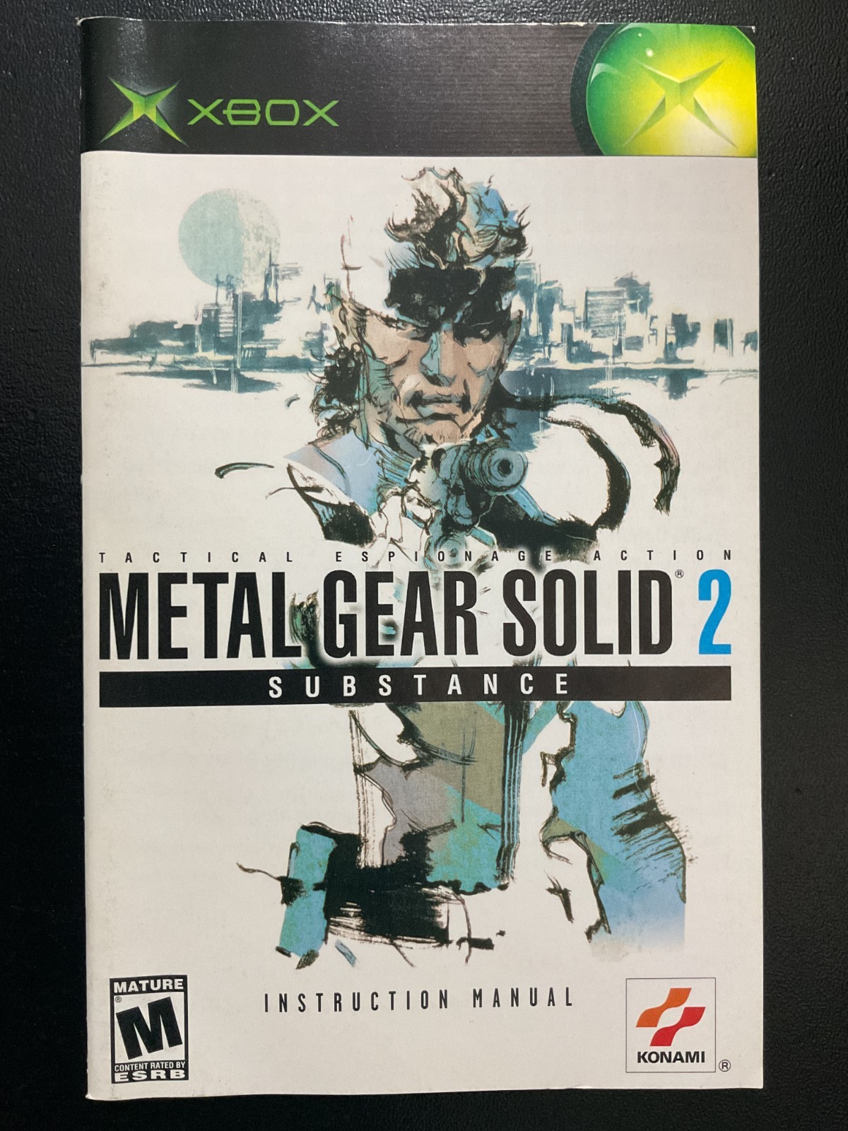 Metal Gear Solid 2: Substance Microsoft XBOX Instruction Manual Only