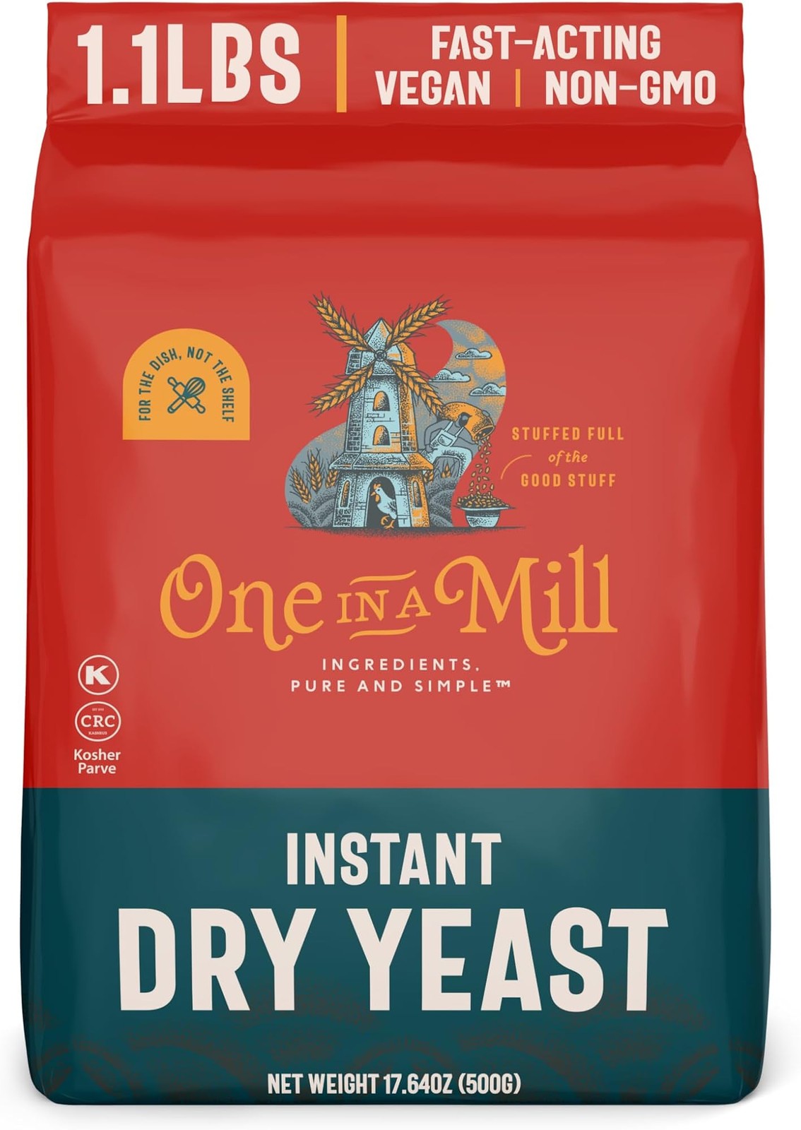 One in a Mill Instant Dry Yeast | 1.1 LB (Pack Of 1) [IMPROVED] Fast Acting S...
