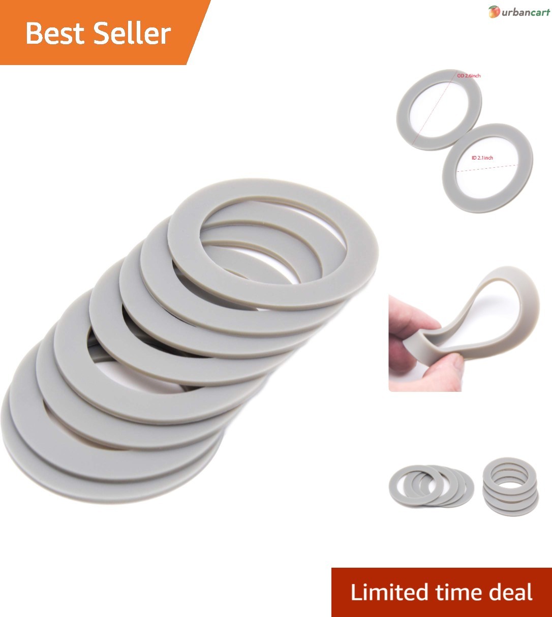 8-Pack  Blender Rubber Gasket Set for Glass and Plastic Jars