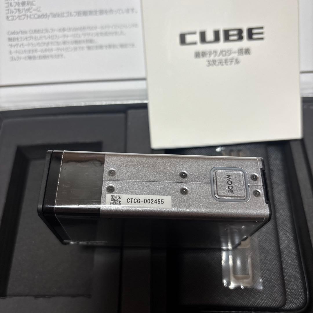 CaddyTalk CUBE Golf Laser Rangefinder Silver Used with Manual