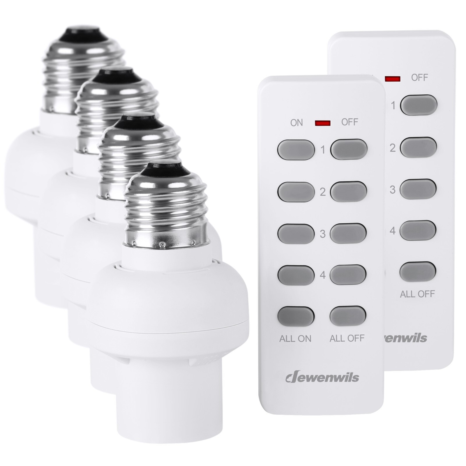 DEWENWILS Remote Control Lamp Socket E26/E27 Bulb Base Wireless Light Switch Kit