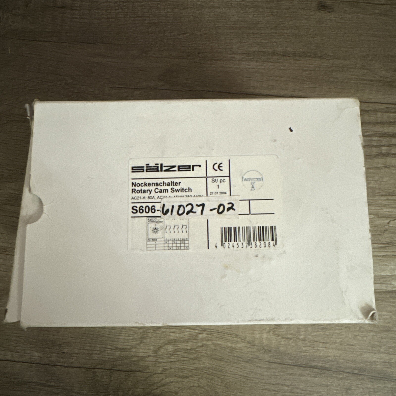 Salzer S606 Rotary Switch Nockenschalter Rotary Cam Switch 61027-02