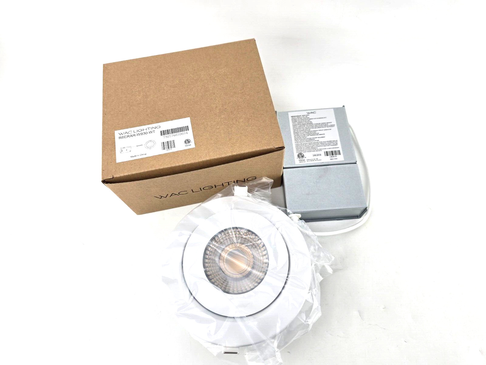 WAC Lighting Lotos 6" LED Adjustable Shallow Recessed Downlight R6ERAR-W930-WT