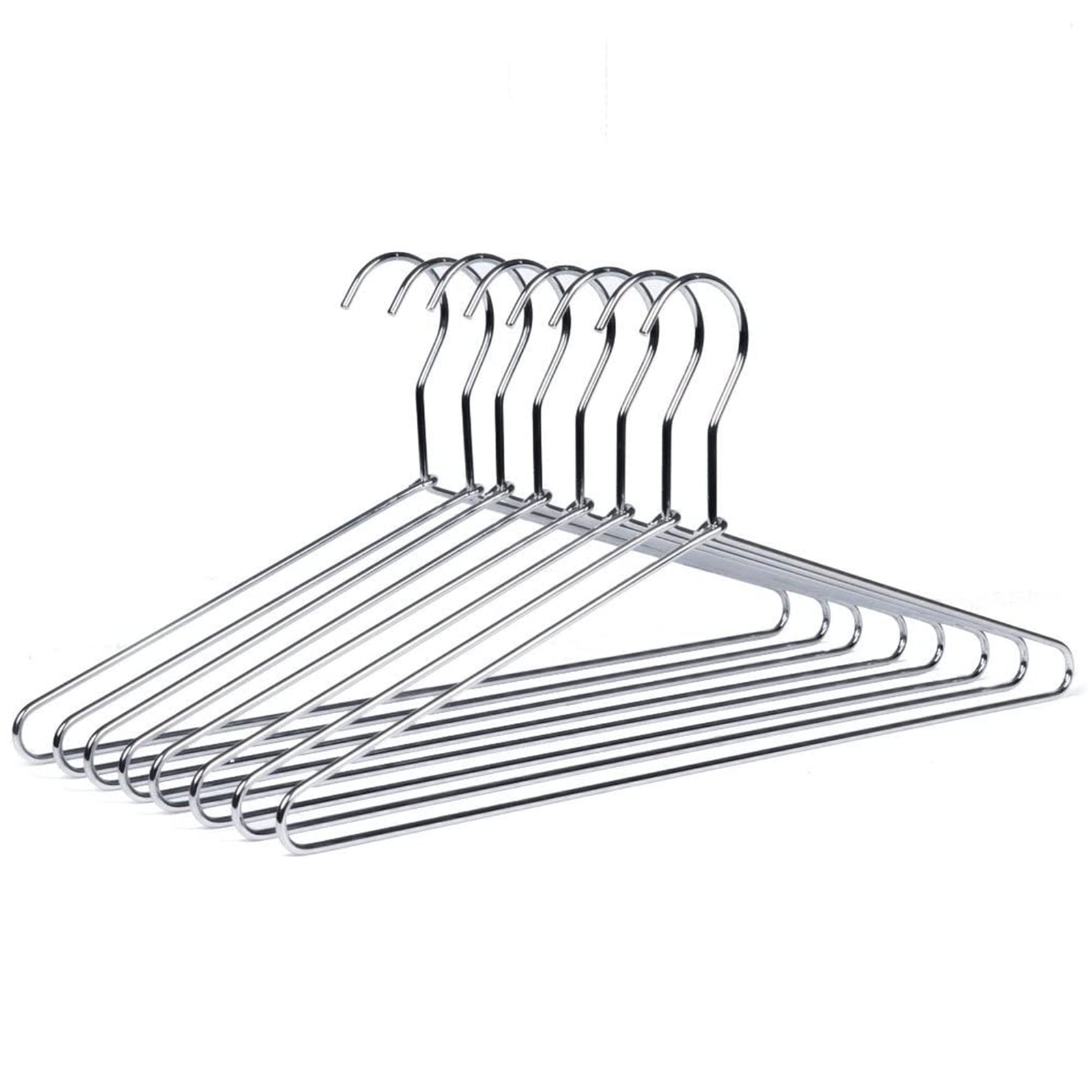 10 Pack Heavy Duty Metal Shirt Coat Hangers, Stainless Steel Clothes Hanger