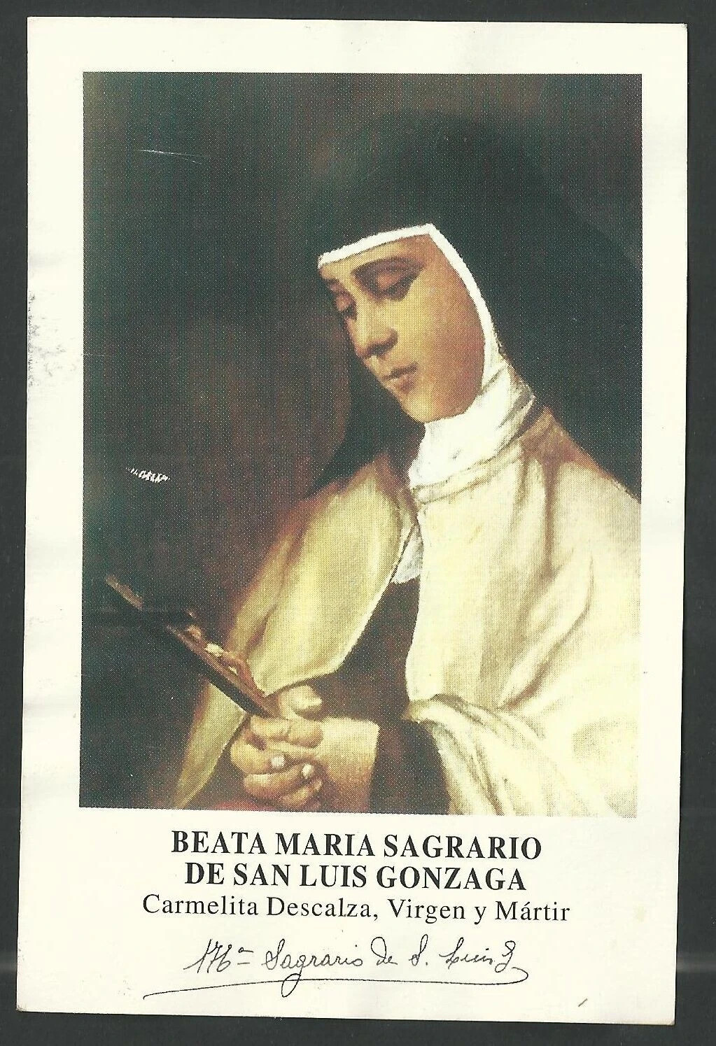 Holy card Martir guerra civil Spain santino image pieuse estampa