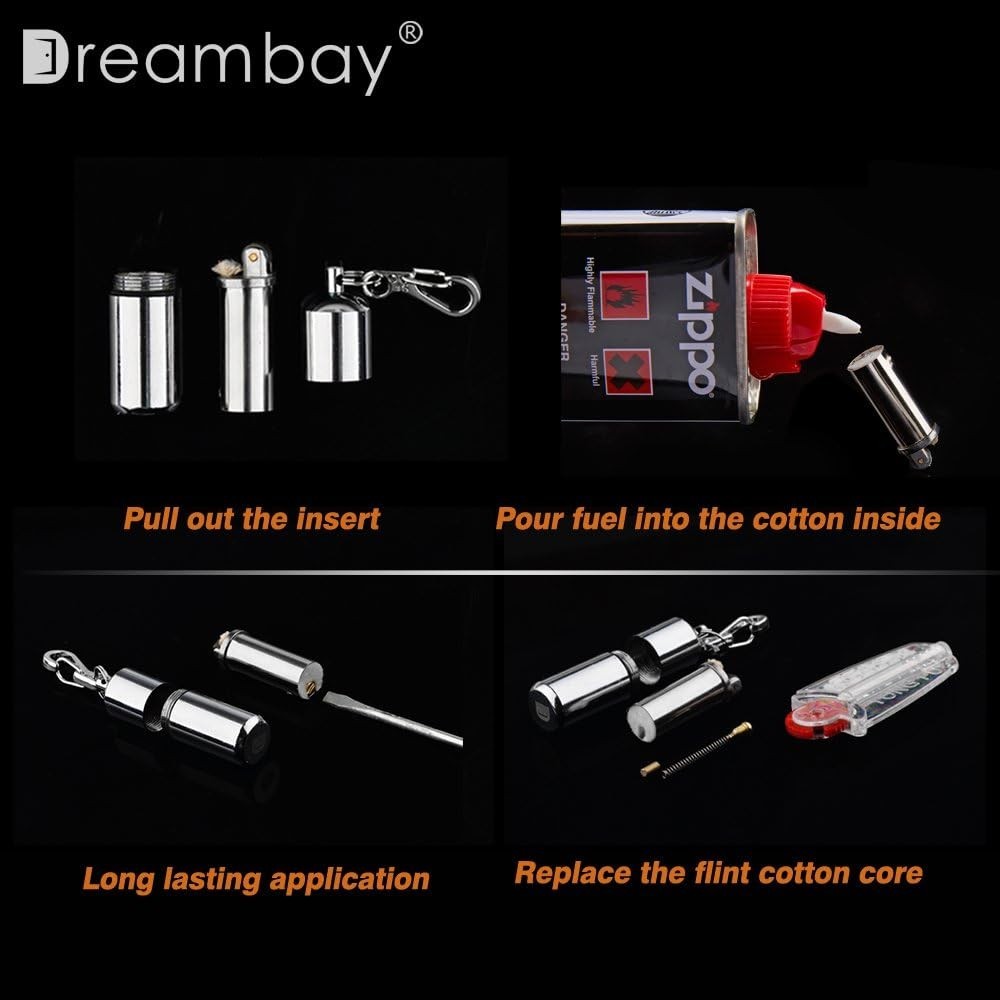 2 Pack Mini Peanut Lighter Waterproof EDC Keychain Fire Starter