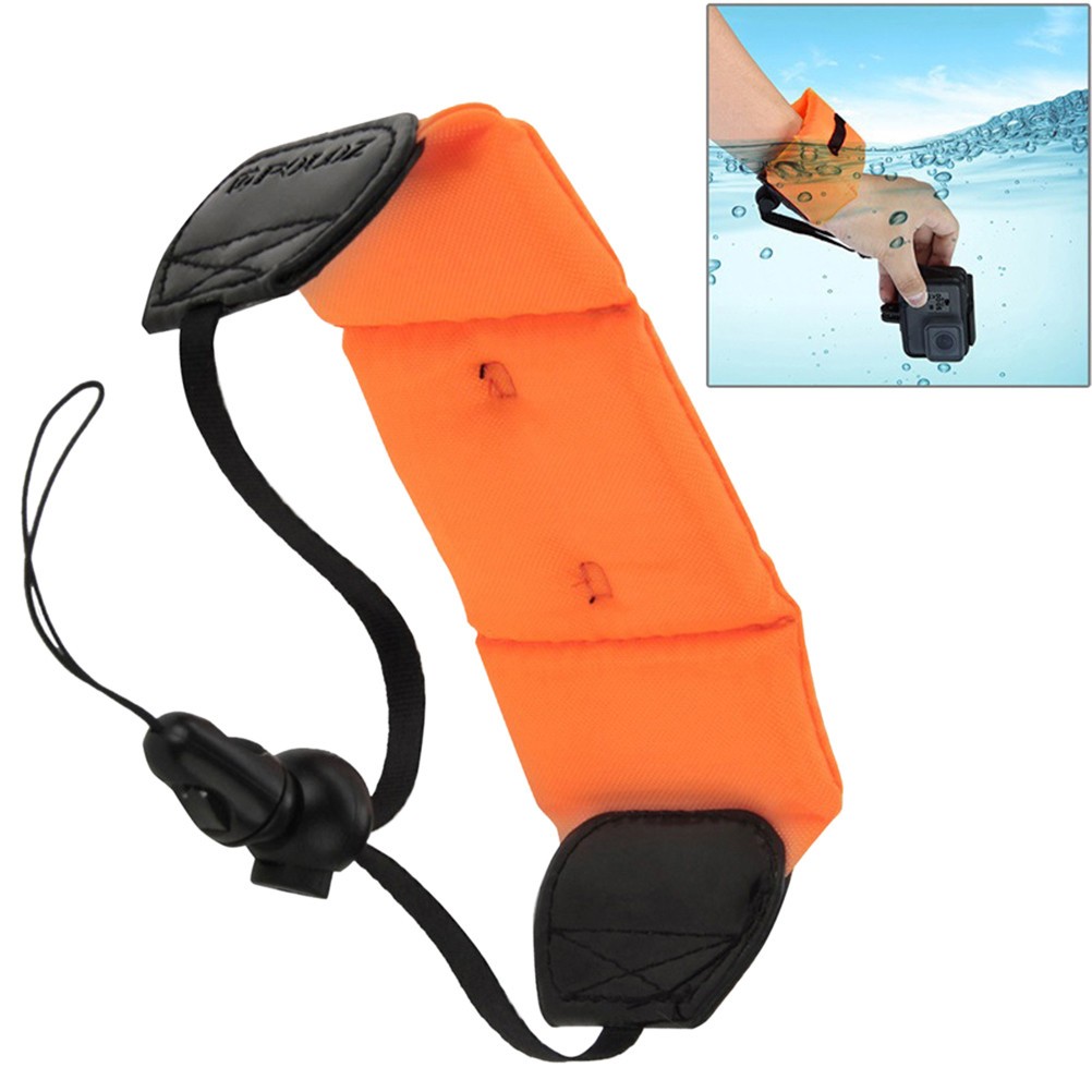 Camera Floating Wrist Strap Adjustable Wristband for Waterproof Camera (Orange)