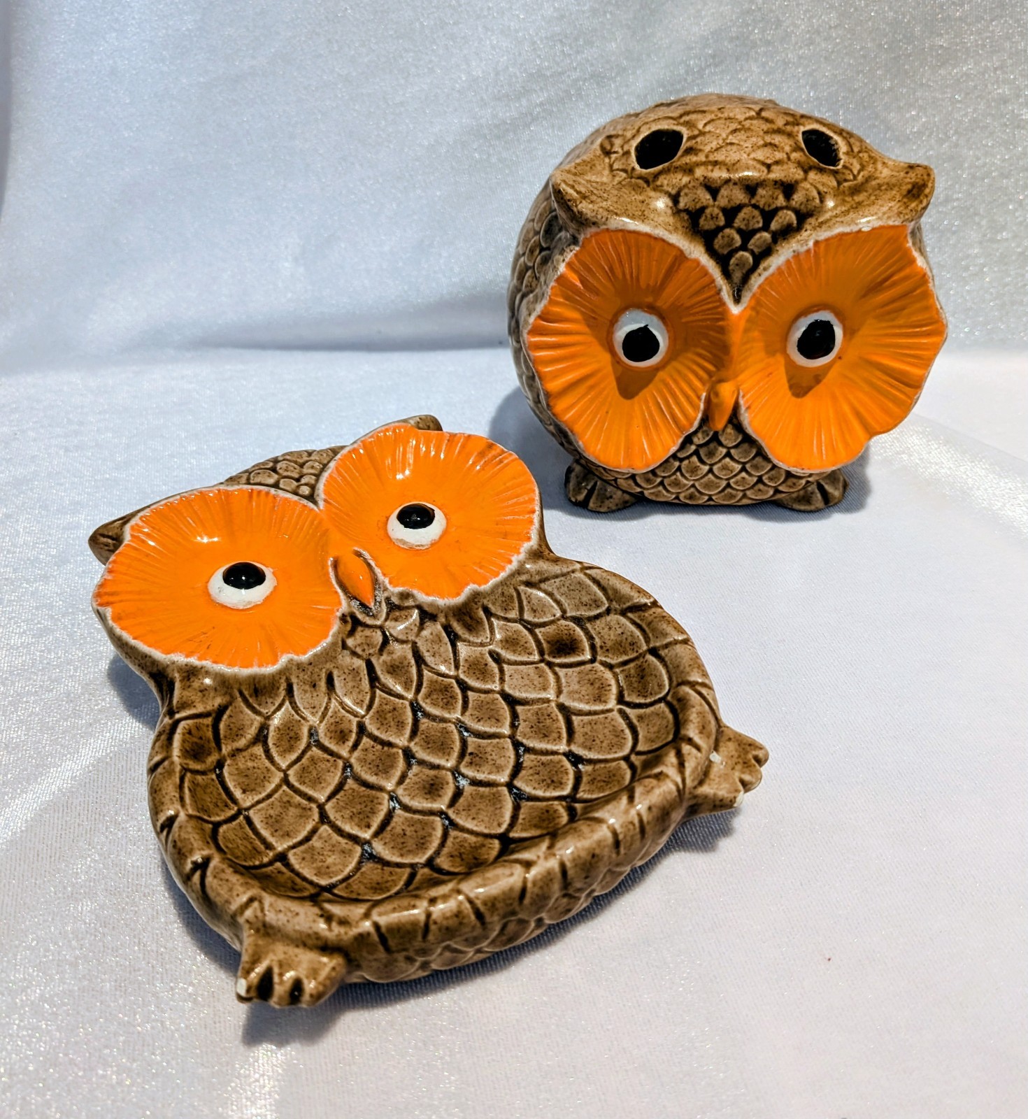 Vtg Owl Toothbrush Holder & Soap Dish Mcnee Mold