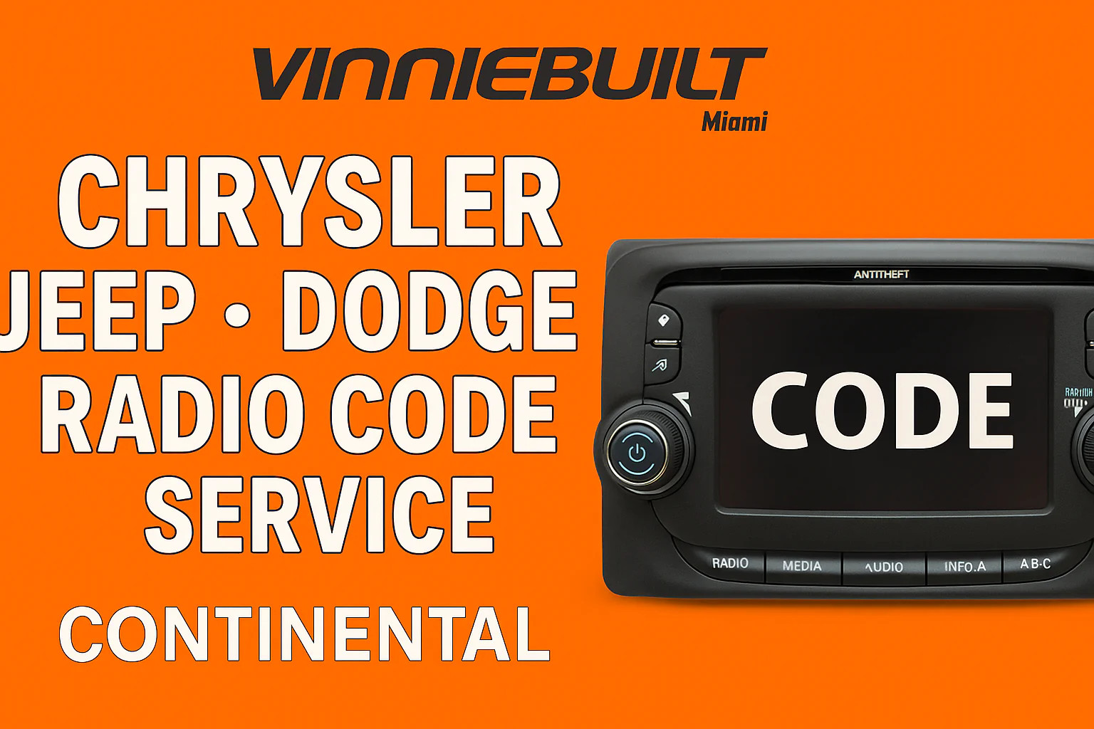 Chrysler Jeep Dodge Radio Code Service – Continental