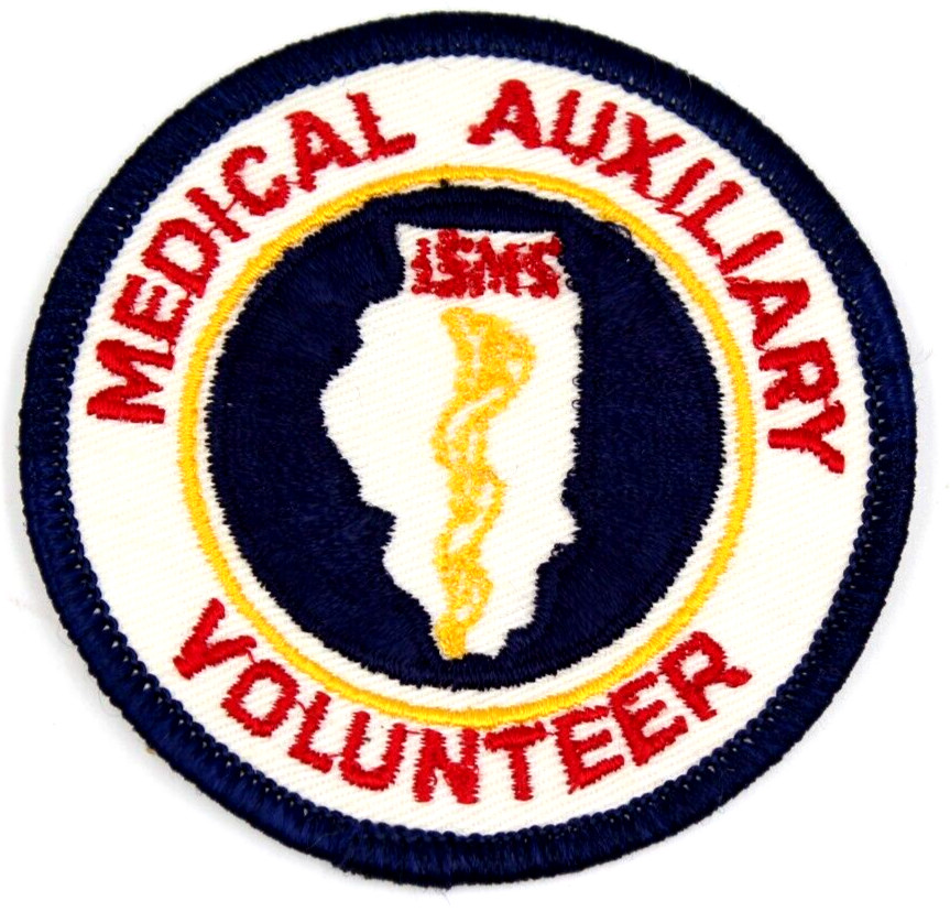 Medical Auxiliary Volunteer Illinois State Medical Society Patch Gauze Back IL