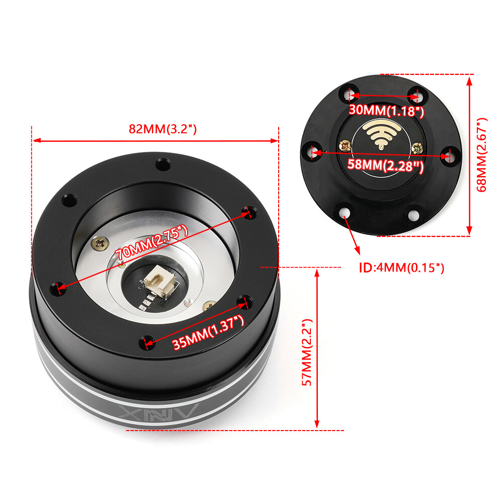 Wheel Base + Quick Release 70mm For Simagic Moza Racing Simulator Steering Wheel
