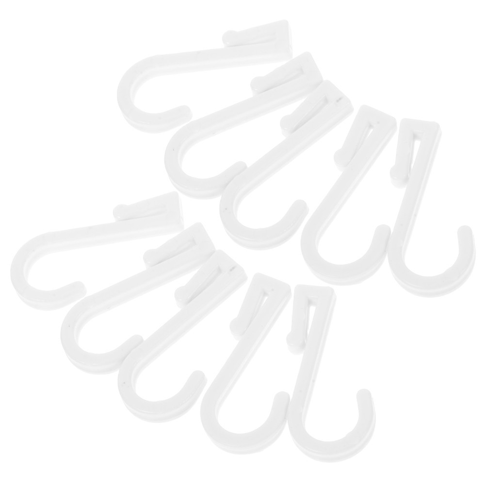 10Pcs Reusable Plastic Clip on Hooks for Pegboard Kitchen Bathroom Storage