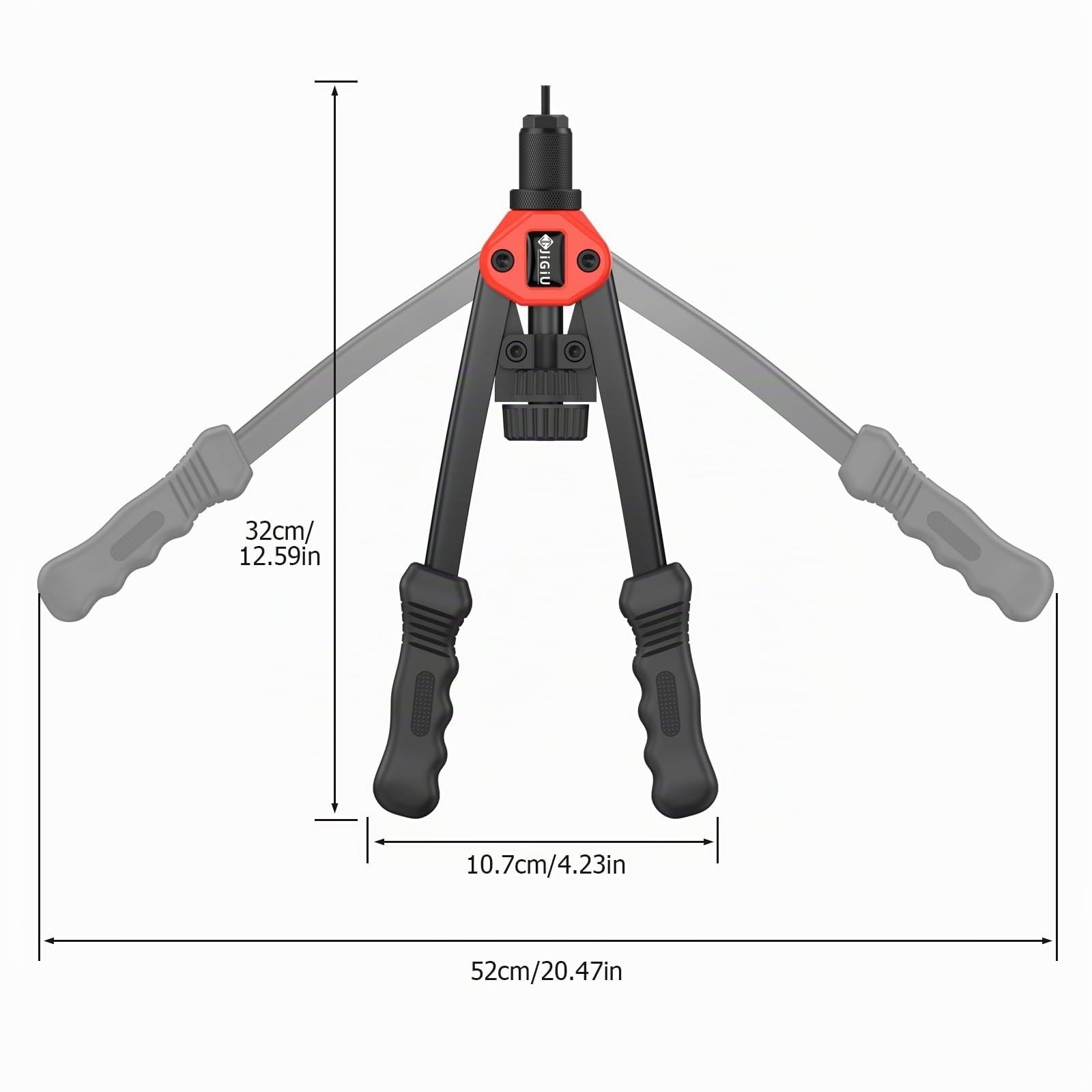 2 In 1 Rivet Nut Pliers Blind Riveter Set for DIY, Red