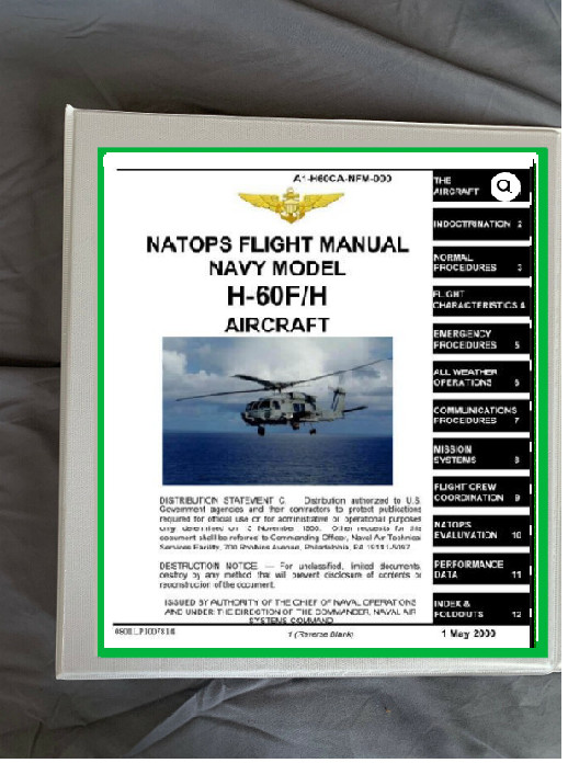 H-60 F H Blackhawk seahawk  Flight operations Manual  flight manual in binder