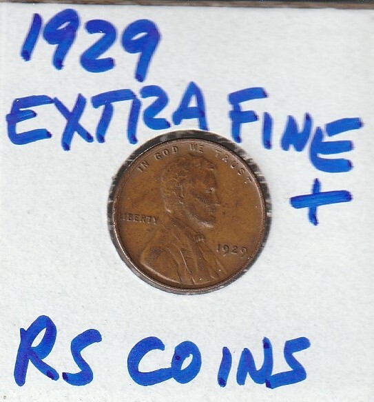 1929    XF+  LINCOLN CENT ~ TOUGH to get HI GRADE *EXTRA FINE+* #32119 free ship